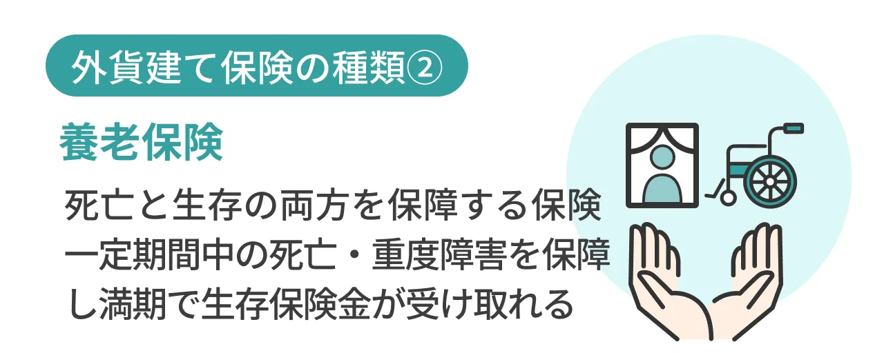 外貨建て保険の種類②養老保険