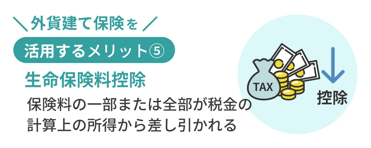 外貨建て保険を活用するメリット⑤生命保険料控除